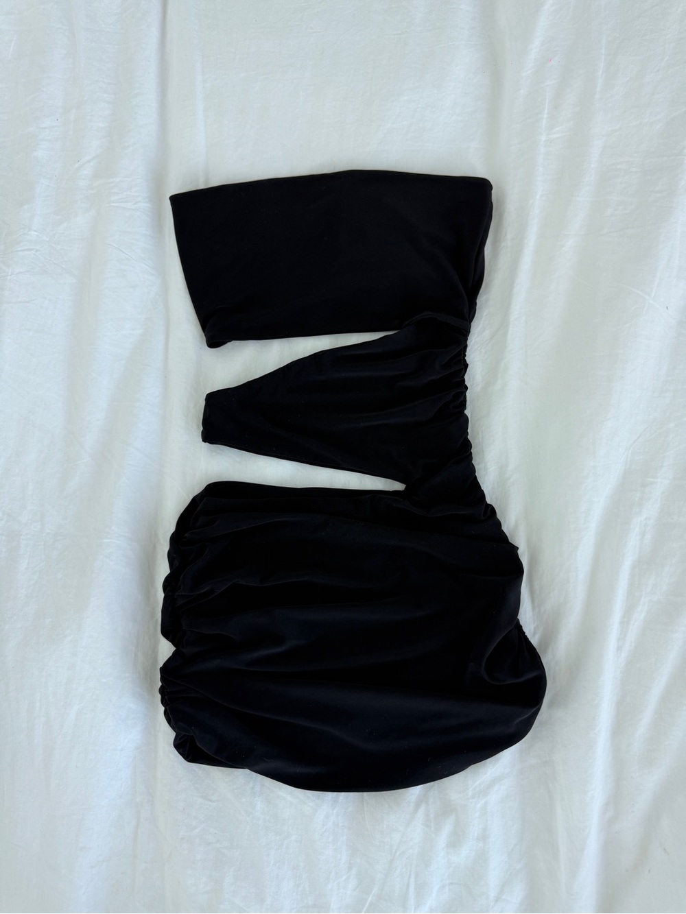 Women's Black Strapless Cutout Dress